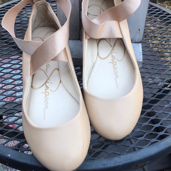Jessica Simpson Shoes - Size 8 1/2 Jessica Simpson flats with the elasticized ankle straps